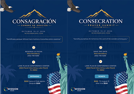 MISSION MIAMI - CONSECRATION PRAYER SUMMIT October 19–21, 2026